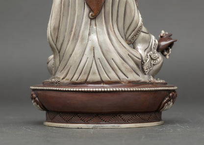 Oxidized Guru Padmasambhava Sculpture | Handicrafted Nepalese Statue