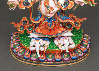 Sacred Shadbhuja Sita Mahakala Statue | Nepalese Buddhist Art