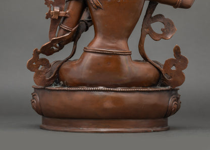 Oxidized Manjushri Statue | Traditional Sacred Himalayan Sculpture