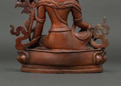 Elegant Lokeshvara Statue | Oxidized Copper Buddhist Sculpture