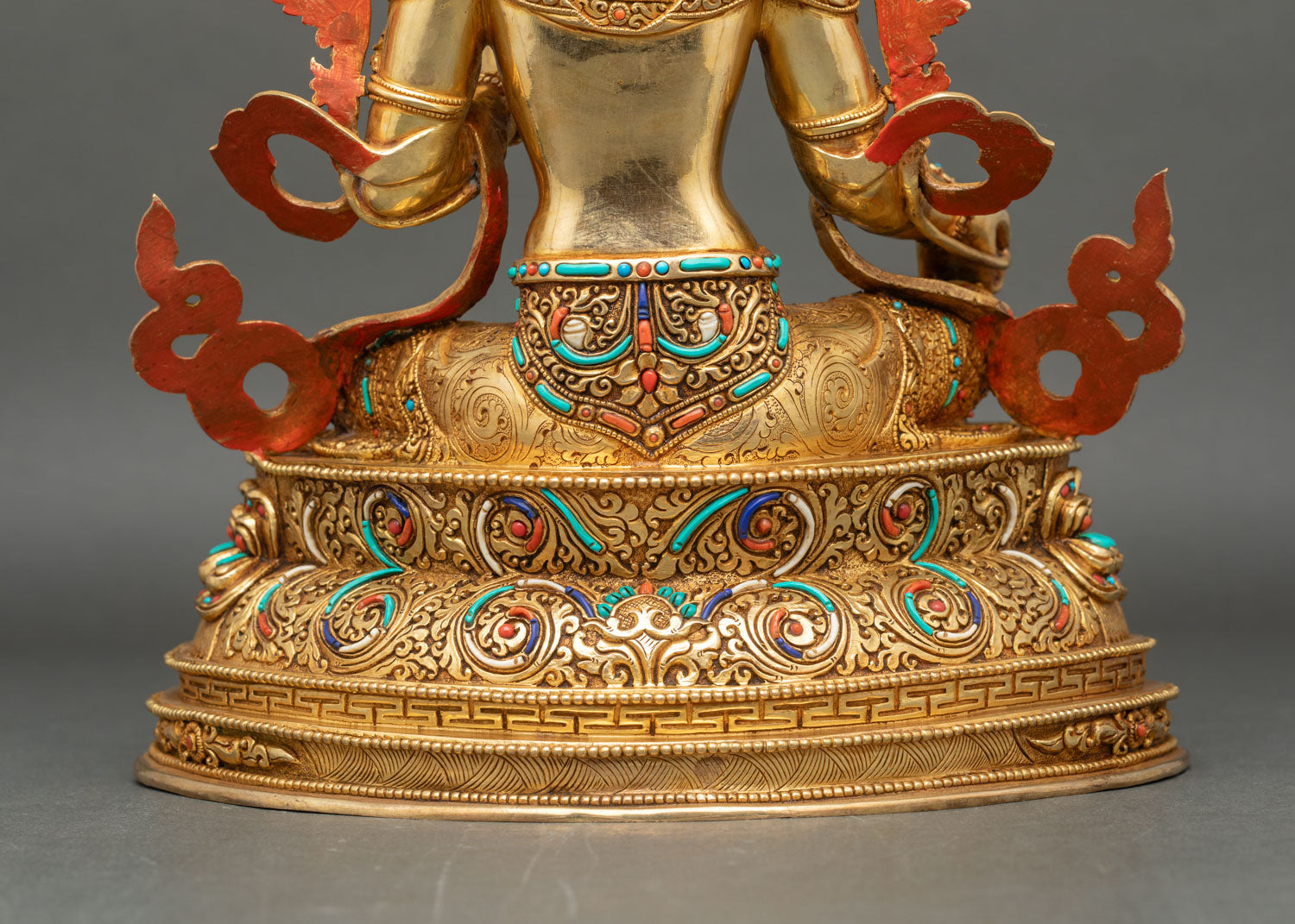 Green Tara | Gold Fire-Gilded Copper Sculpture