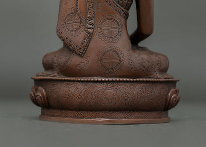 Amitabha Buddha Statue | Oxidized Copper Art from Nepal