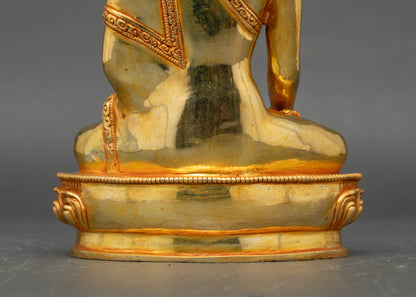 Shakyamuni Buddha Statue | Handcrafted 24K Gold-Gilded Nepalese Artwork