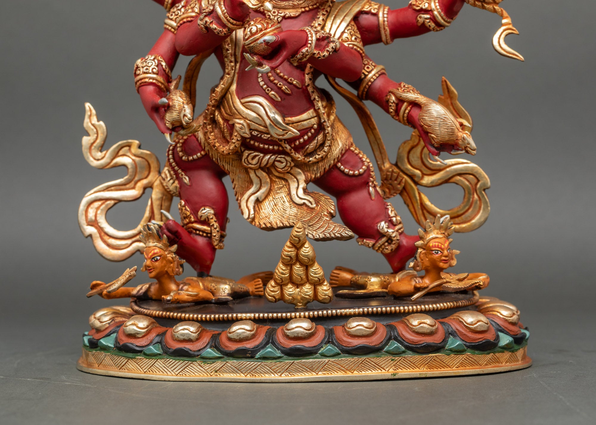 Premium Red Dzambhala Statue | Attract Prosperity and Remove Obstacles