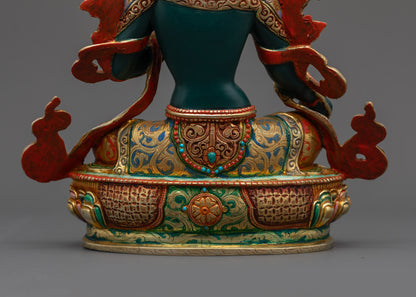 Beautifully Detailed Green Tara Statue | Art for Spiritual Enlightenment
