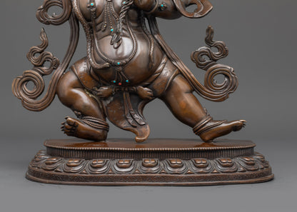 Handcrafted Oxidized Vajrapani Statue | Traditional Nepalese Sculpture