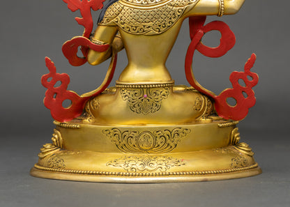 Nepalese Manjushree Statue – Vajrayana Wisdom Sculpture