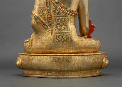 Premium Medicine Buddha Sculpture | Traditional Nepalese Artwork