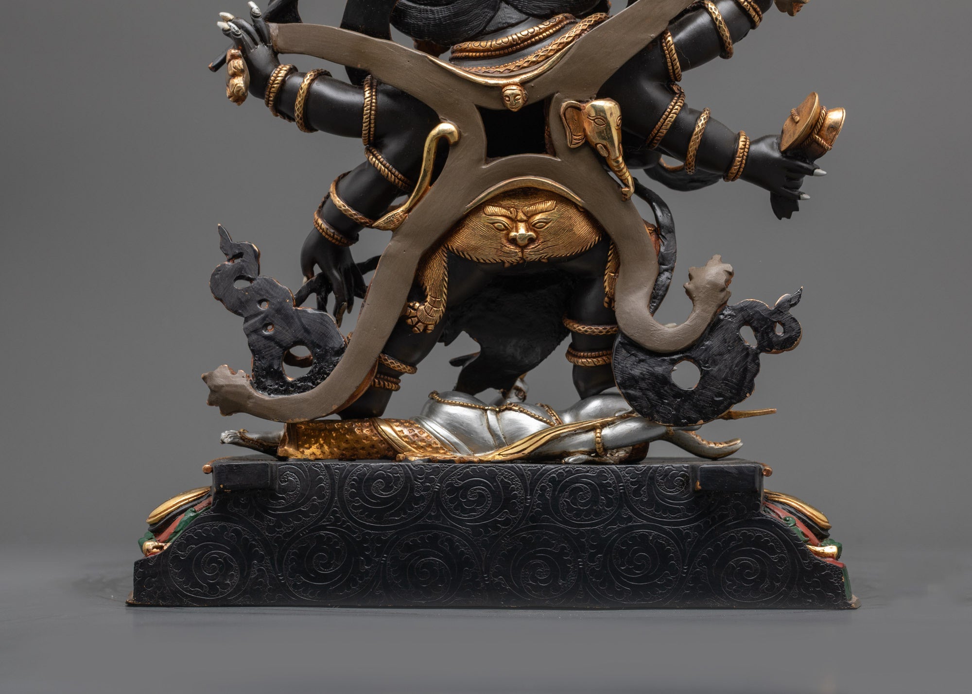 Traditional Vajrayana Six-Armed Mahakala Sculpture | Mahakala Statue