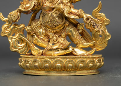 Six Armed Mahakala Statue- Handmade Buddhist Dharma Protector