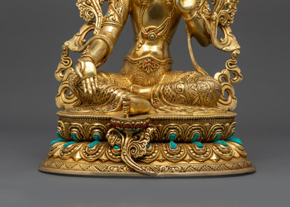 Divine Green Tara Statue | Nepalese Handcrafted Goddess of Compassion