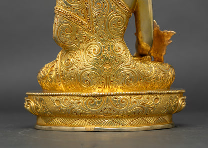 King of Medicine Bhaisajyaguru Statue | Nepalese Sculpture for Healing