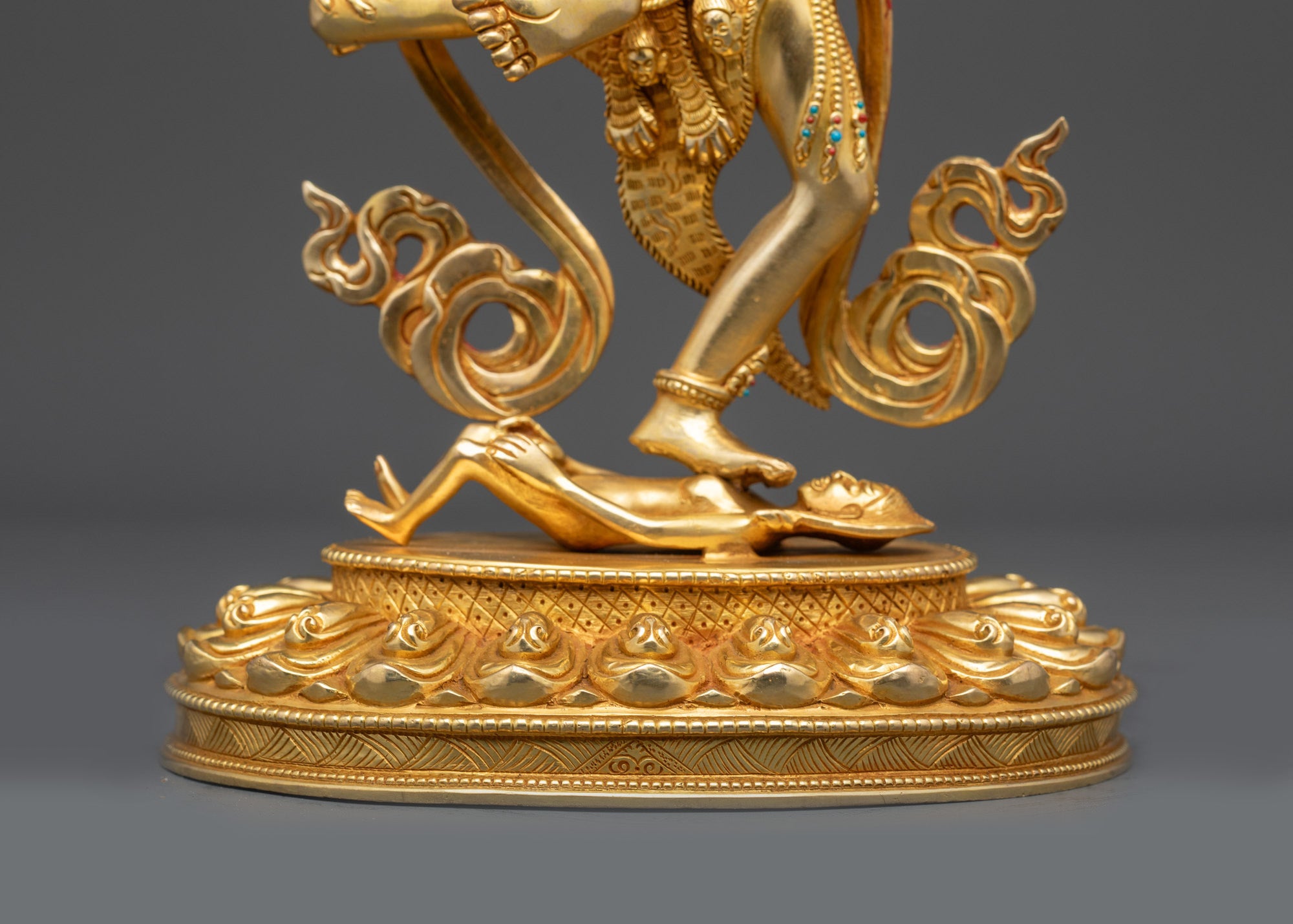 Dakini Simha Mukha Statue | Handcrafted Tibetan Lion-Faced Protector