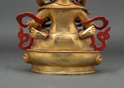 Dzambhala with Consort Statue | Buddhist Wealth Deity