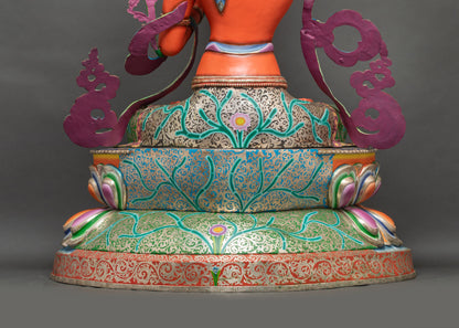 Traditional Bodhisattva Manjushri Statue | Tibetan Buddhist Artwork