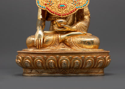 Divine Jowo Shakyamuni Rinpoche Statue | 24K Gold-Gilded Handmade Art