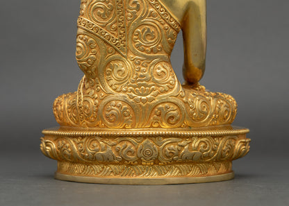 Devotional Shakyamuni Buddha Statue | Traditional Nepalese Craft