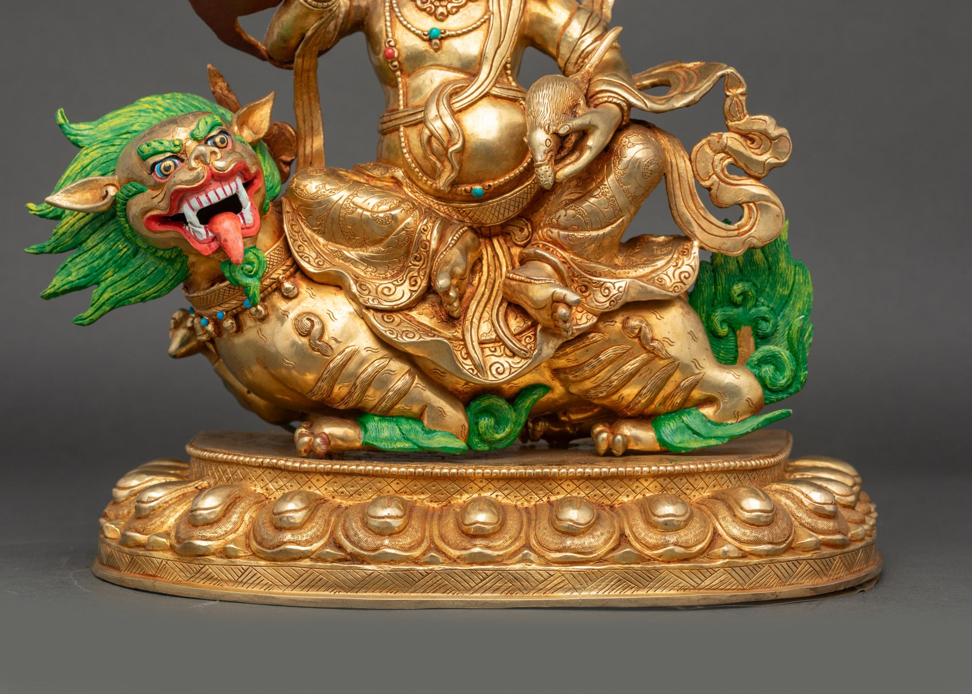 Namtoshe on Snow Lion Statue | Protector of the North Vaishravana