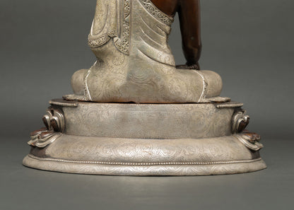 Enlightenment Teacher Shakyamuni Buddha – Oxidized Copper Statue