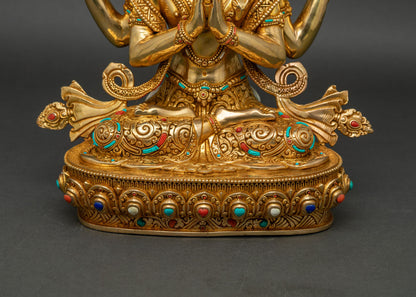 Chenrezig Statue | Handcrafted Tibetan Artwork
