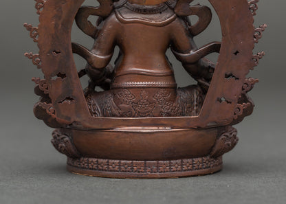 Oxidized Dzambhala Sculpture | Buddhist God of Wealth