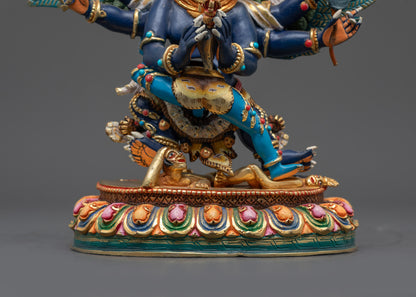 Hand-Carved Buddhist Vajrakilaya Statue | Tibetan Dorje Phurba