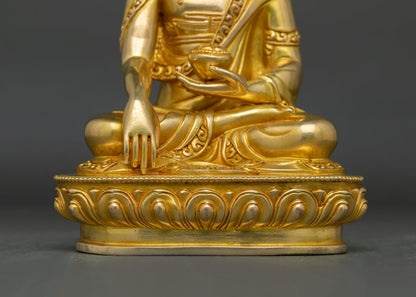 Shakyamuni Buddha Statue | 24K Gold-Fire Gilded Copper Art