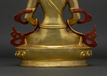 Amitayus Statue with Long-Life Vase – Tibetan Long Life Deity