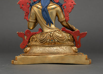 Peaceful Meditation Statue of Green Tara | Mother of All Buddhas
