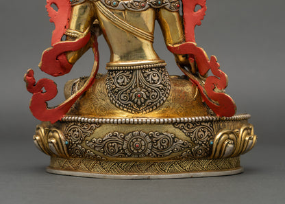 Traditional White Tara Statue | Lost-Wax Casted Nepalese Sculpture