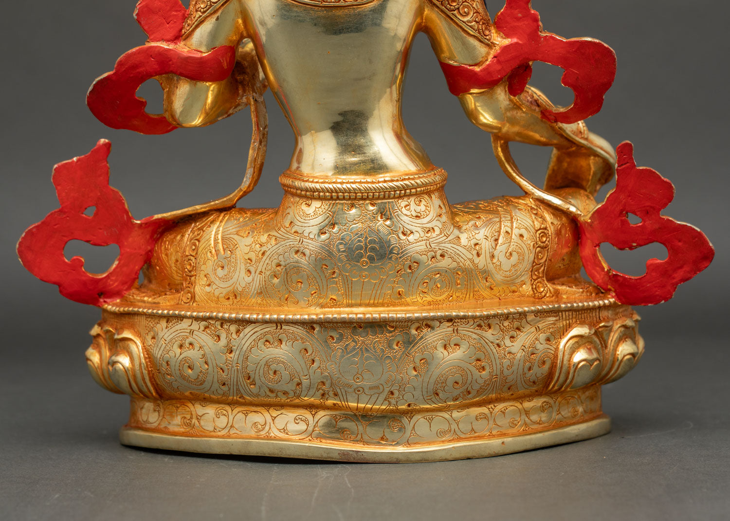 Green Tara Statue | 24K Gold Gilded Buddhist Art