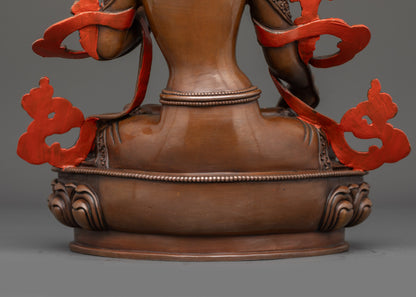 Oxidized Sita Tara Statue | Handmade Himalayan Buddhist Artwork