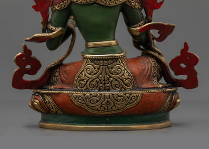 Tibetan Dolma Statue | Copper Statue of Green Tara