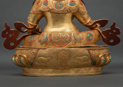 Handmade Dzambhala Statue -  Symbol of Prosperity & Abundance