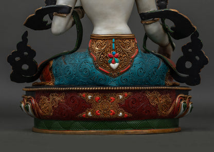 White Tara Statue | Compassionate Female Buddha