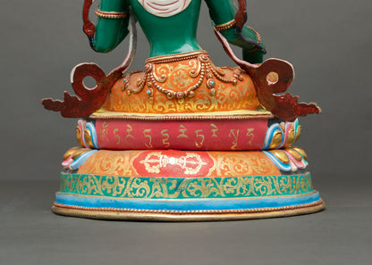 Green Tara | Compassionate Deity Sculpture for Spiritual Practice