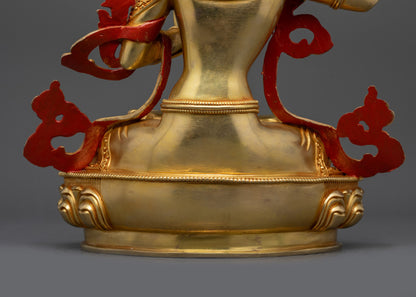 Manjushri Statue for Meditation | Wisdom & Compassion Tibetan Artwork