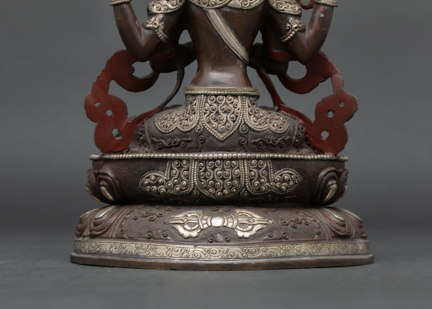 Oxidized Chenrezig Statue – Handmade Avalokiteshvara Figurine