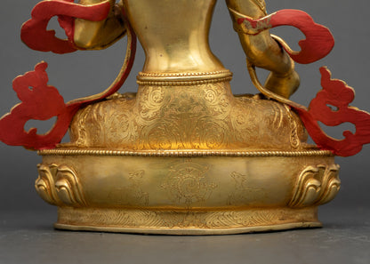 White Tara Statue from Nepal | Traditional Tibetan Buddhist Artwork
