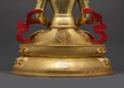 Bodhisattva Amitayus Sculpture | Bestower of Longevity and Vitality