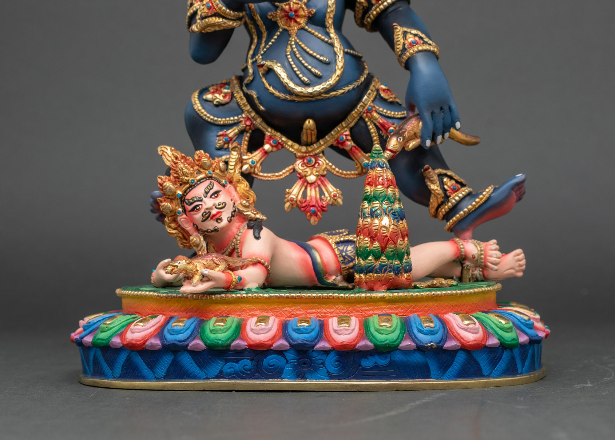 Black Dzambhala Statue | Spiritual Guardian of Wealth and Fortune