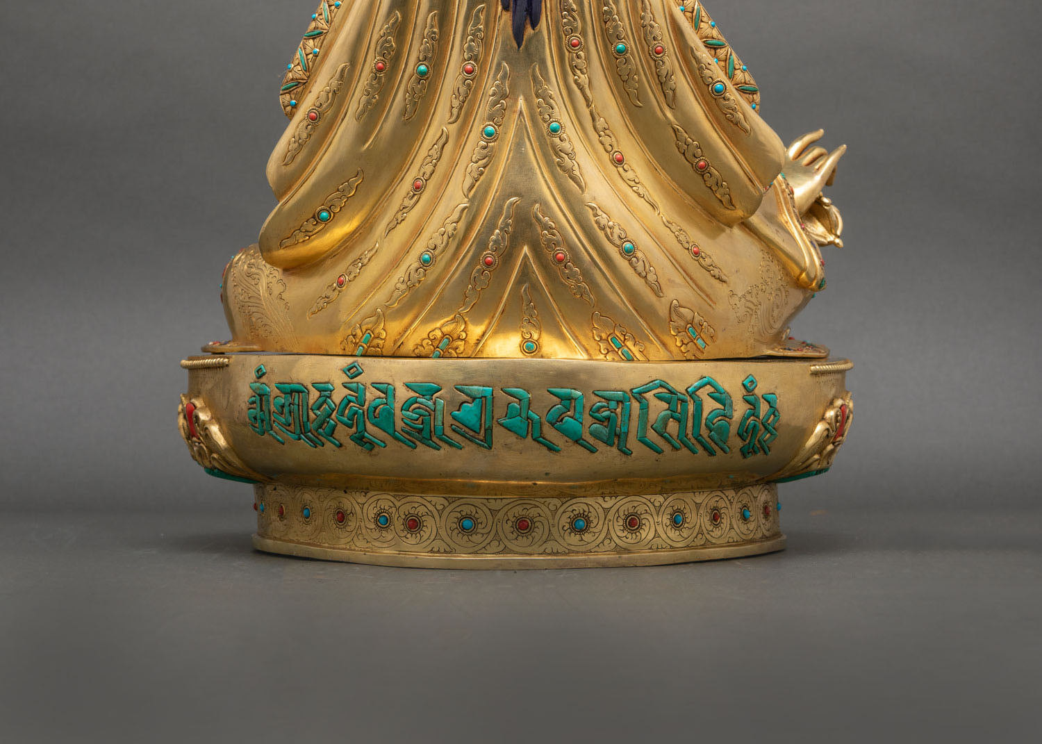 Big Guru Rinpoche Statue | 24K Gold Fire-Gilded Copper Figurine