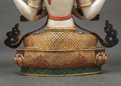 Vibrant Lord Chenrezig Statue | Bodhisattva of Infinite Compassion