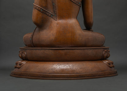 Oxidized Shakyamuni Buddha Statue | Handcrafted with Devotion