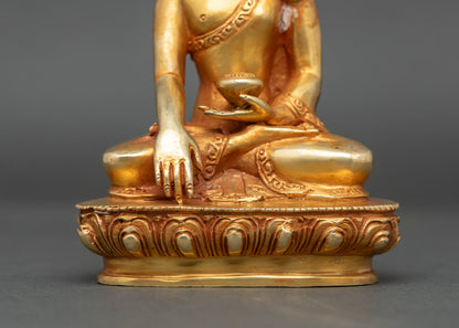Shakyamuni Buddha Sculpture | Nepalese Copper Statue for Meditation