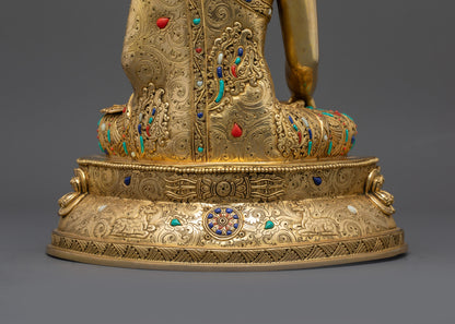 Tibetan Shakyamuni Buddha Statue | Traditional Himalayan Art from Nepal