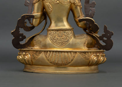 Green Tara Statue for Healing Energy | Buddhist Compassion Deity