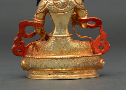Sacred Vajrasattva Statue | Gold Fire-Gilded Buddhist Sculpture
