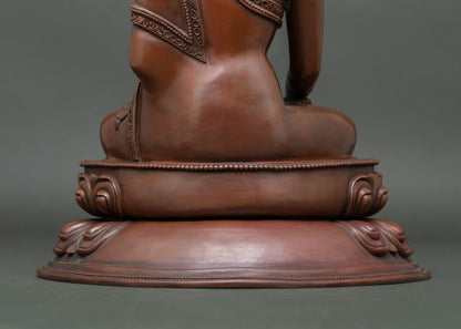 Oxidized Copper Shakyamuni Buddha Statue | Handcrafted in Nepal