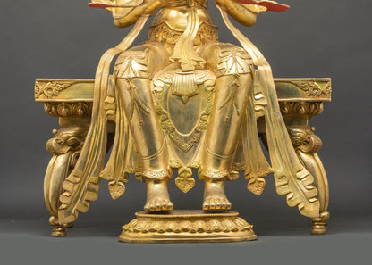 Maitreya Buddha Statue – Himalayan Buddhist Meditation Shrine Decor